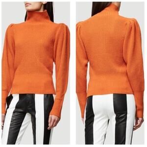 FRAME voluminous puff sleeve wool sweater cashmere long sleeve turtleneck medium